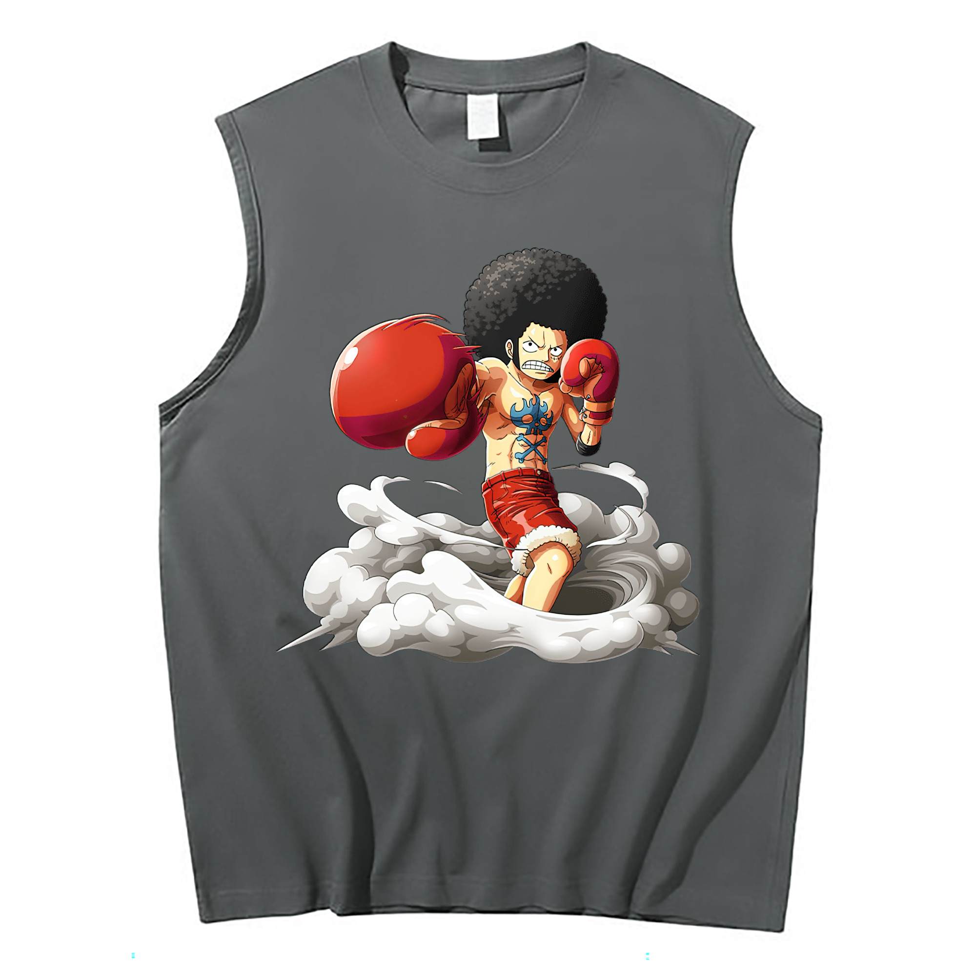 ワンピース モンキー・D・ルフィ ONE PIECE Monkey D. Luffy コットン100％タンクトップ（フロントプリント）